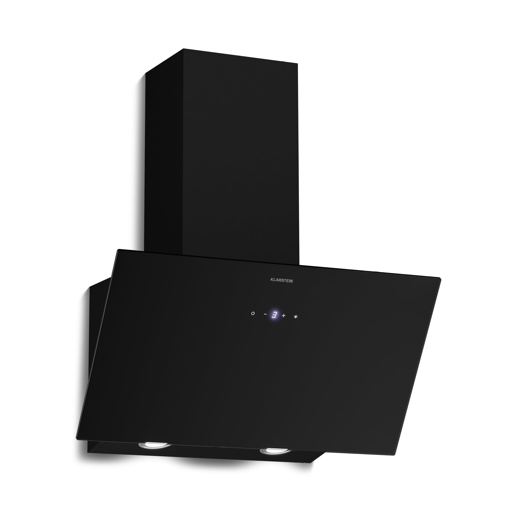 Klarstein Okap kuchenny 60 cm, z filtrem nadającym się do mycia w zmywarce, z aluminium, cichy okap kuchenny, przepływ powietrza 305 m³/h, wydajne okapy ścienne z diodami LED i dotykowymi kontrolami