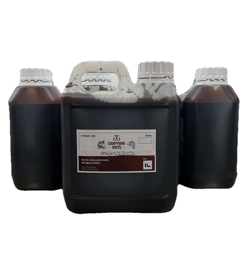 Carppurr baits Molasses 5 Litre – Natural Liquid Carp Fishing Feed & Attractant – Ideal for Groundbait, Pellets, Particles & Spod Mix – Coarse Fishing Additive