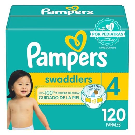 Pampers Swaddlers Pañales Etapa 4, con 120 Piezas