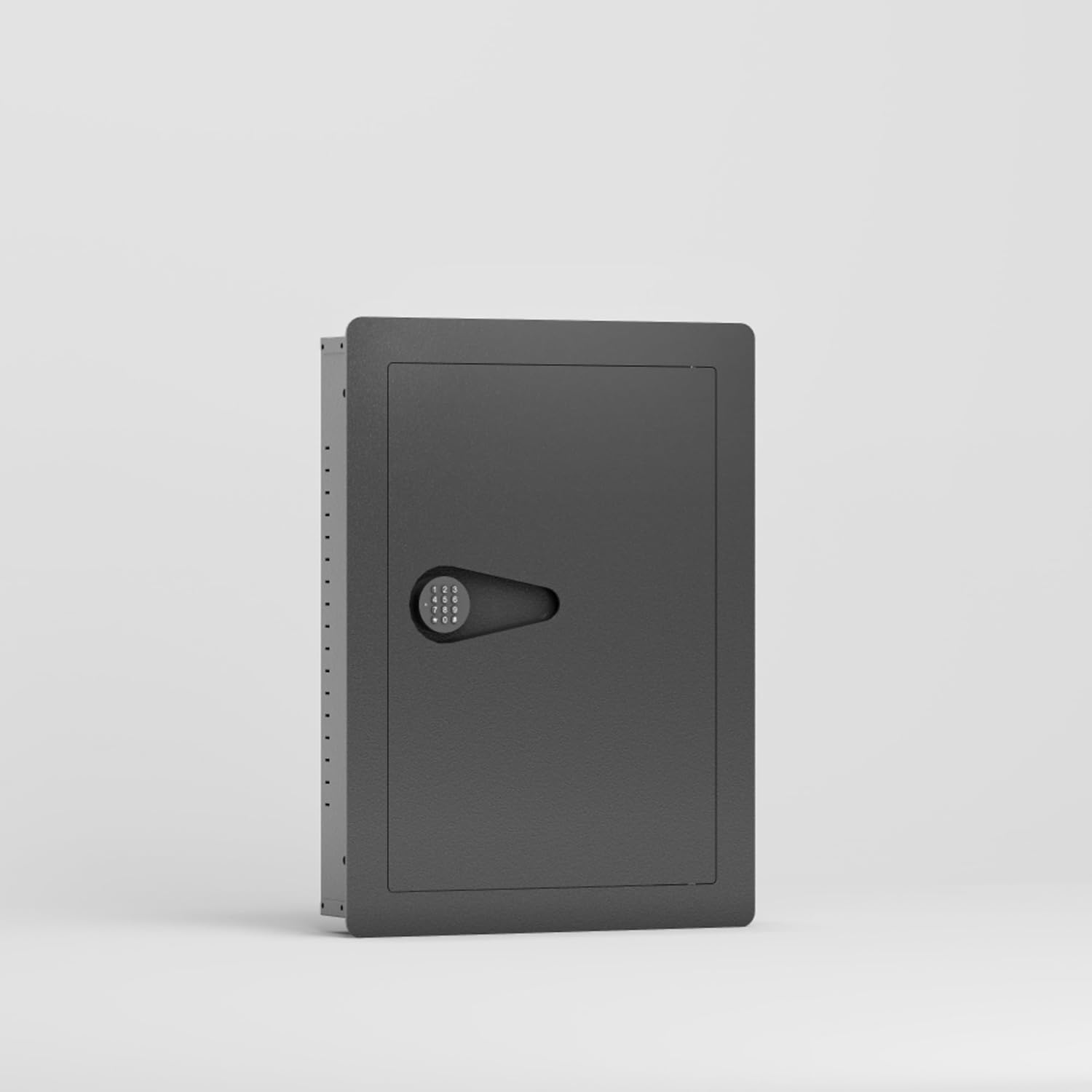 Wall Safe with Digital Keypad Lock Hidden Compartment,Heavy Duty In-Wall Between Studs with Removable Shelves and Smart Alarm System for Firearms,Money,Jewelry,Valuables,Documents Storage (Black)