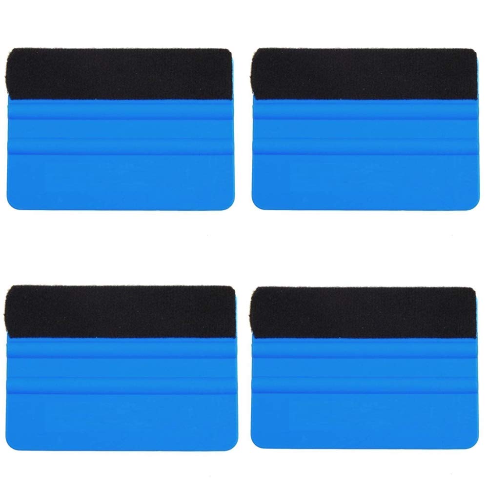 4 Pcs Felt Squeegee Wrapping Tool, ReplaceMyParts 4'' Inch Premium Scratch-Proof Decal Vinyl Wrap Squeegee Handy Tools for Vinyl Installation, Scrap Booking, Wall Decals