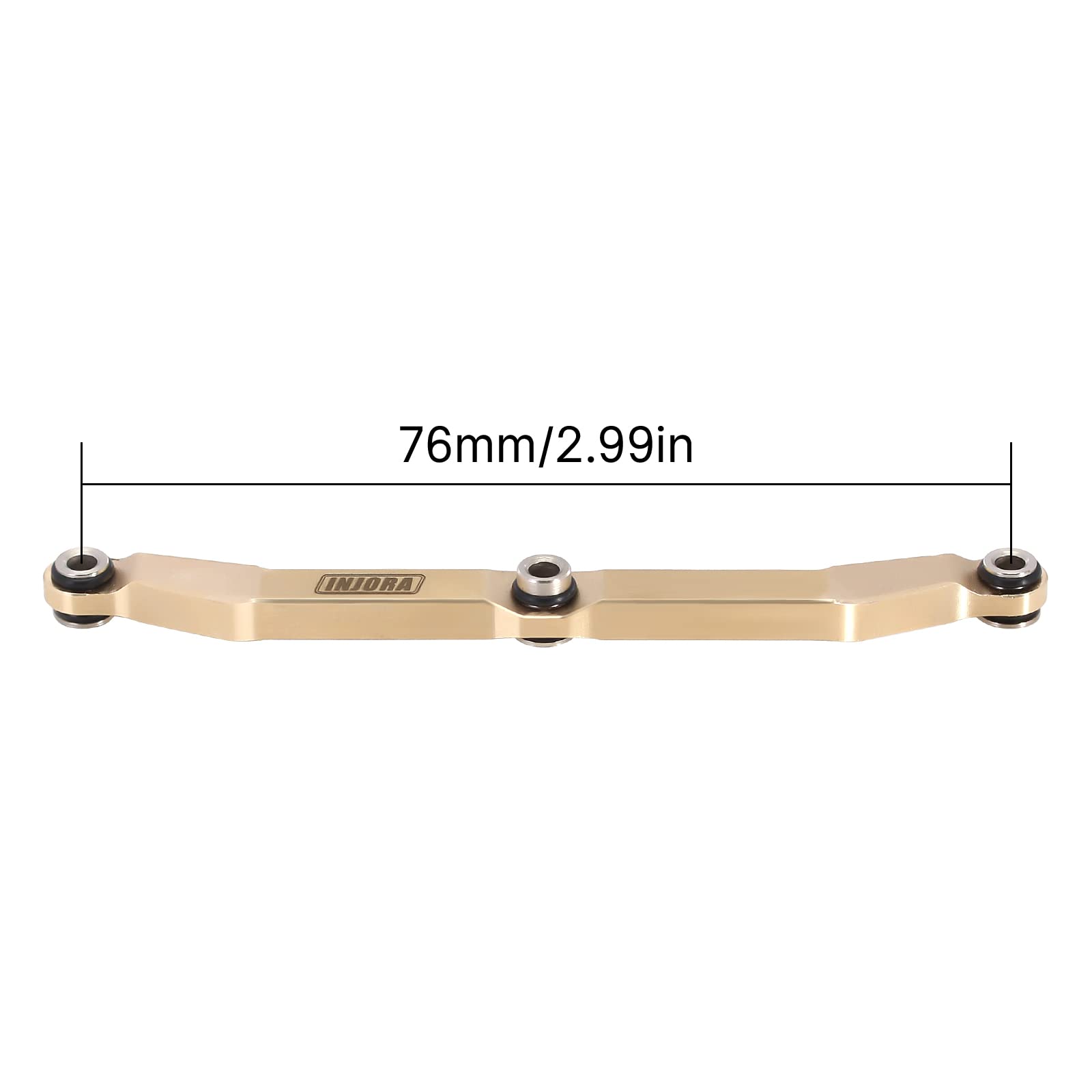 INJORA Laiton Caster Bloque Les Hubs C, Blocs de Direction Knuckle et Kit de Liaison de Direction pour TRX4M 1/18 RC Crawler Upgrade Parts,Laiton
