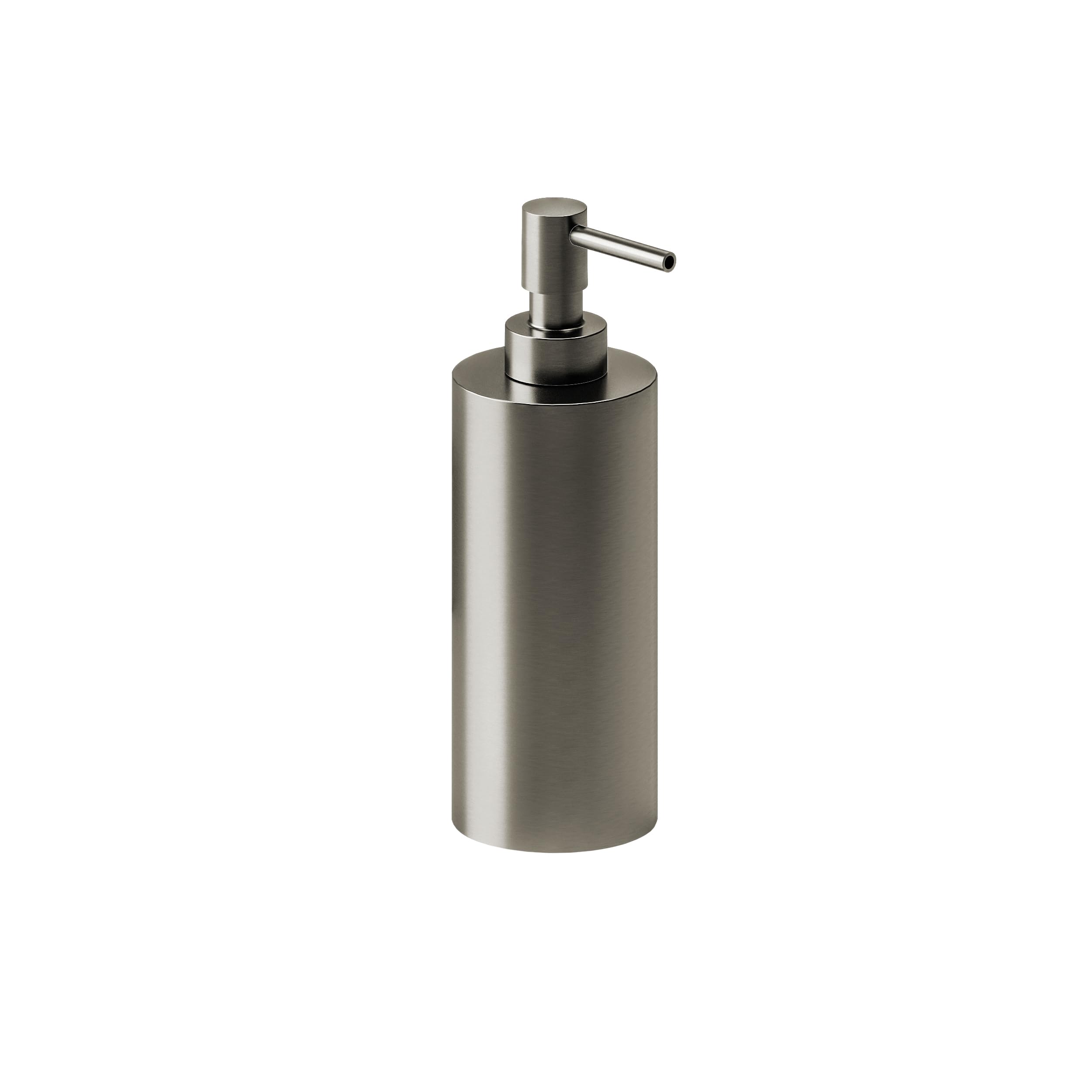 COSMIC Architect Sp Eleganter und Kreisförmiger Metall-Seifenspender Für die Theke. Nachfüllbares 240 ml Zubehör für Bad und Küche, Mattstahl