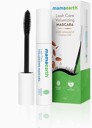 Mamaearth Lash Care Volumizing Mascara with Castor Oil & Almond Oil for 2X Instant Volume – 13 g
