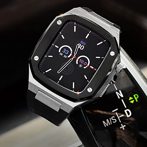 Kit modification acier Apple Watch 44mm protection intégrale agate