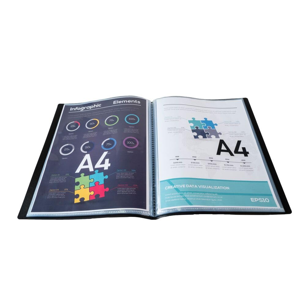 Exacompta 20 carpetas de fundas Opak A4 20 fundas negro