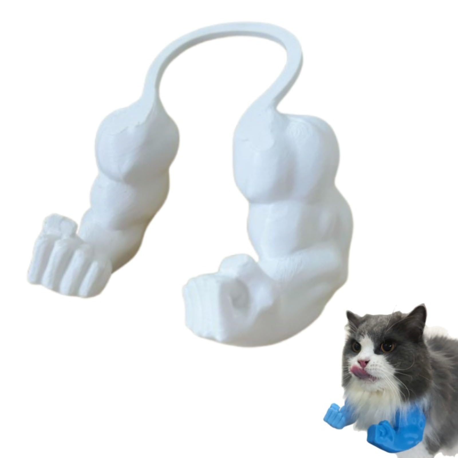 3D Printed Cat Muscle Arms | Muscle Arms for Neck | Funny Hulk Superhero Costume for Cats | Birthday Party Accessories for Kittens, Halloween Costumes and Cosplay