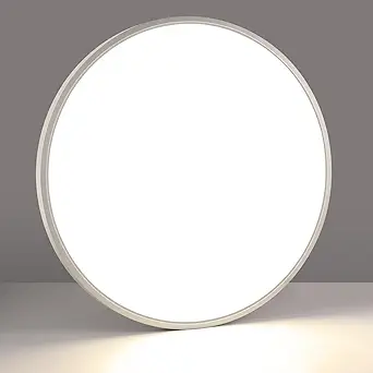 LightingWill 24 Inch LED Flush Mount Ceiling Light Fixture, 4000K Nurture White, 5600LM, 45W, Flat Modern Round Lighting Fixture, 400W Equivalent White Ceiling Lamp for Kitchens, Bedrooms.etc.