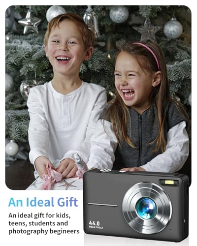 Image of Digital Camera, FHD 1080P Point and Shoot Camera with 16X Zoom Anti Shake, Compact Small Portable for Boy Girls(Deep Black)