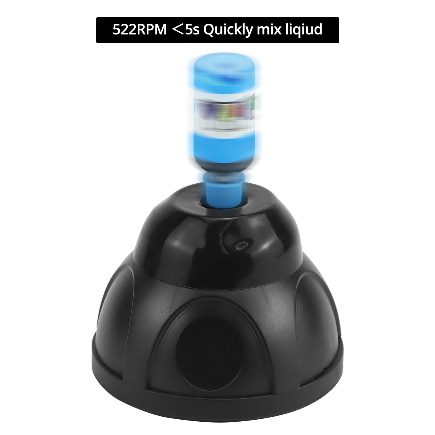 QWORK® Mezclador Vortex, 5200 rpm Mini Máquina Mezcladora Eléctrica, Mezclador de Vórtice Líquido, para Mezclar Rápidamente Pintura, Pinturas Acrílicas