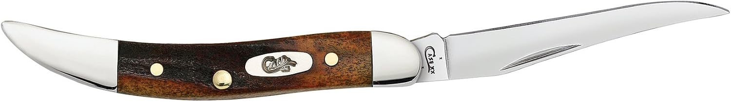 Case WR XX Pocket Knife Red Stag Small Texas Toothpick Item #8469 - (R510096 SS) - Length Closed: 3 Inches