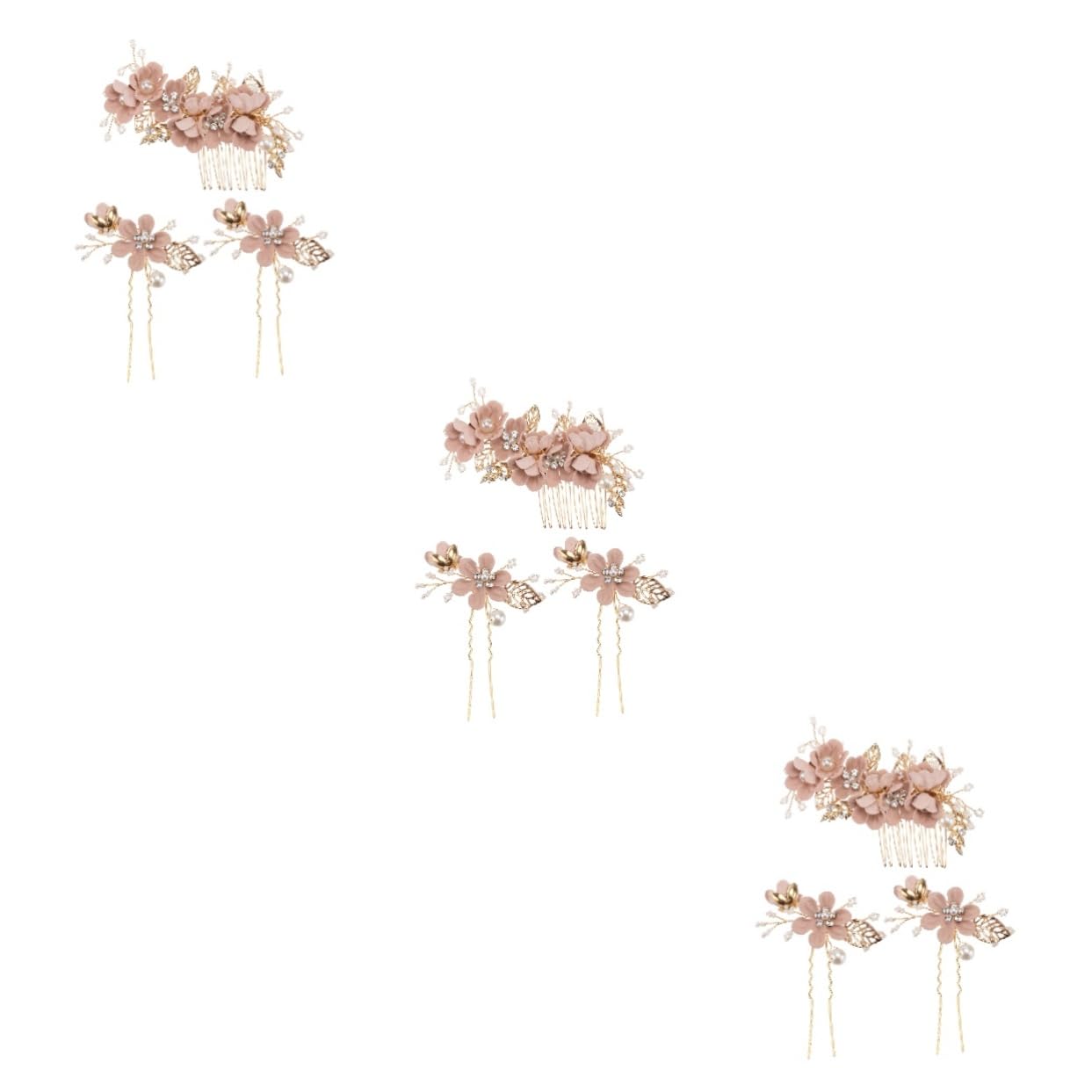 FRCOLOR 9stücke Braut Haarschmuck Mit Wasserstein Blumen Haarspangen Für Hochzeiten Und Besondere Anlässe Eleganter Haarkamm Für Bräute Und Brautjungfern