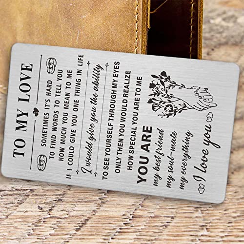 Resdink I Love You Gifts for Her Women, Romantic Valentine's Day Card for Girlfriend Wife, Female Anniversary Love Gifts Card,Woman Mini Love Note