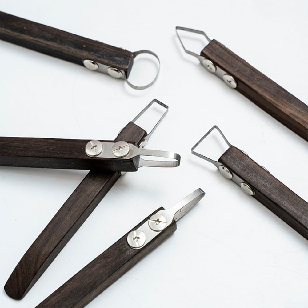 Raspar Arcilla para herramienta Cerámica Mango Madera Raspar