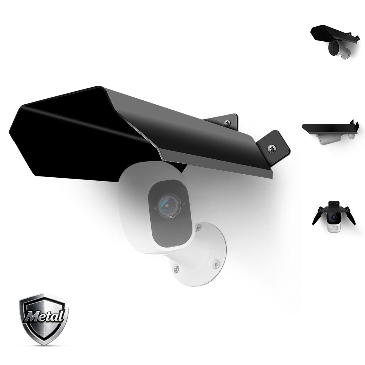 OOSSXX Universal Security Camera Sun Rain Cover Shield for Outdoor Surveillance Cameras Protective Roof for Dome/Bullet Camera