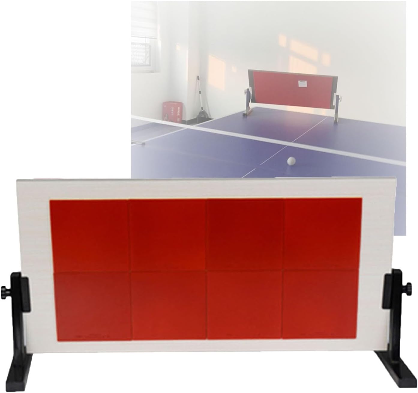 Desktop Table Tennis Rebound Board, Portable Self Training Exerciser, Ping Pong Accessory for Clubs Home Gyms Schools