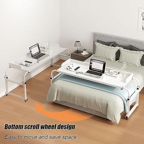 Table ordinateur portable sur roulettes réglable en hauteur - 6