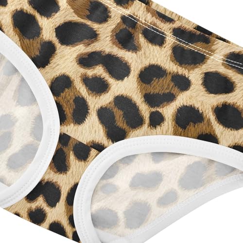 Girls Underwear Toddlers 2t Cotton Panties Little Girl Colorful Briefs Undies Kids Brown Leopard Print4