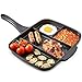 Price comparison product image VonShef All in One Frying Pan - 4 in 1 Cast Iron Multi-Section Grill/Breakfast Skillet  Divided Lazy Man Fry Up Pan with Non-Stick Coating  33cm