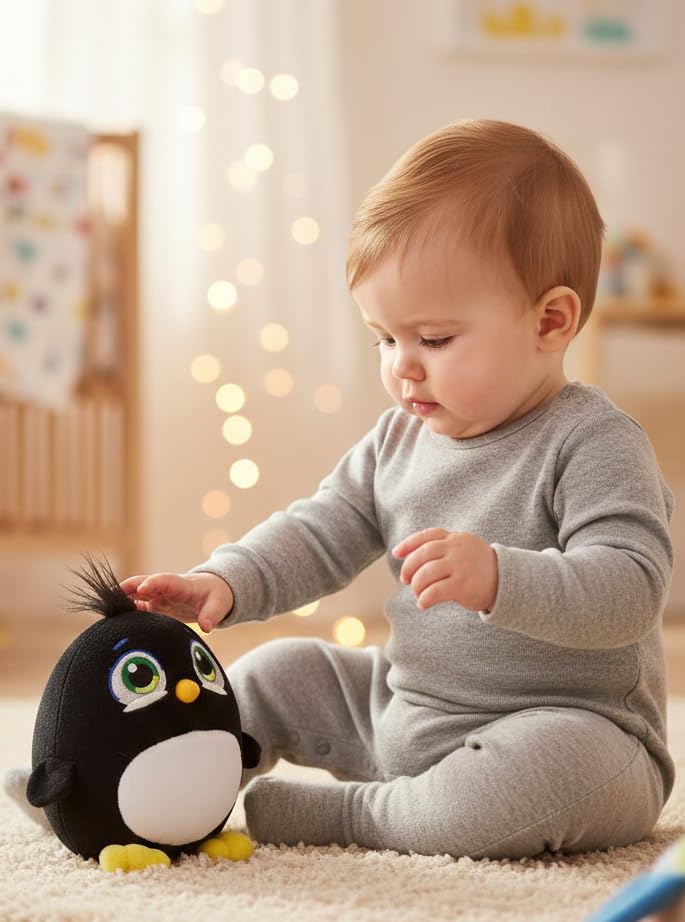 Image of 18cm Penguin Plush Soft Toy for Kids | Ultra-Soft Huggable Stuffed Animal for Bedtime Cuddles & Nursery Decor for Boys & Girls