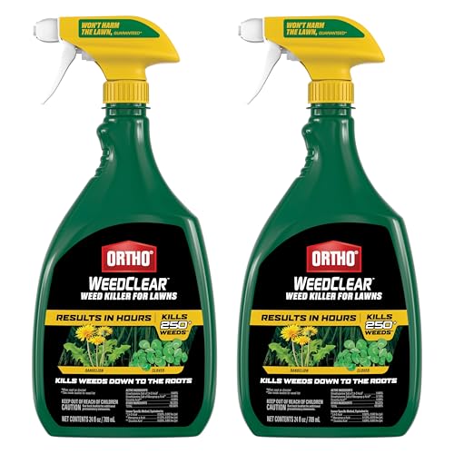 Image of Ortho WeedClear Weed Killer for Lawns, Ready to Use, 24 fl. oz. (2-Pack) | Lawn Weed Killer Spray, Won't Harm Grass When Used as Directed, Kills over 250 Listed Weeds Including Dandelion and Clover
