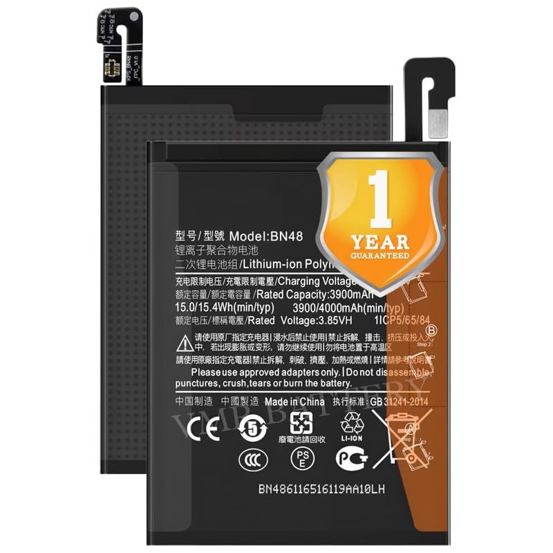 Image of Original BN48 Battery Compatible for Xiaomi Redmi Note 6 Pro (M1806E7TG, M1806E7TH, M1806E7TI) - (4000mAh) - 1 Year Warranty K7