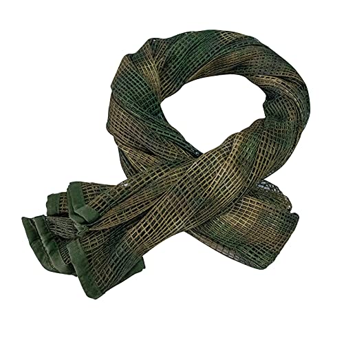 GRVCN Sniper Veil Tactical Scarf Military Body Camo Mesh Net, Double-Sided Camouflage Pattern Scarf For Hunting Wargame Shooting