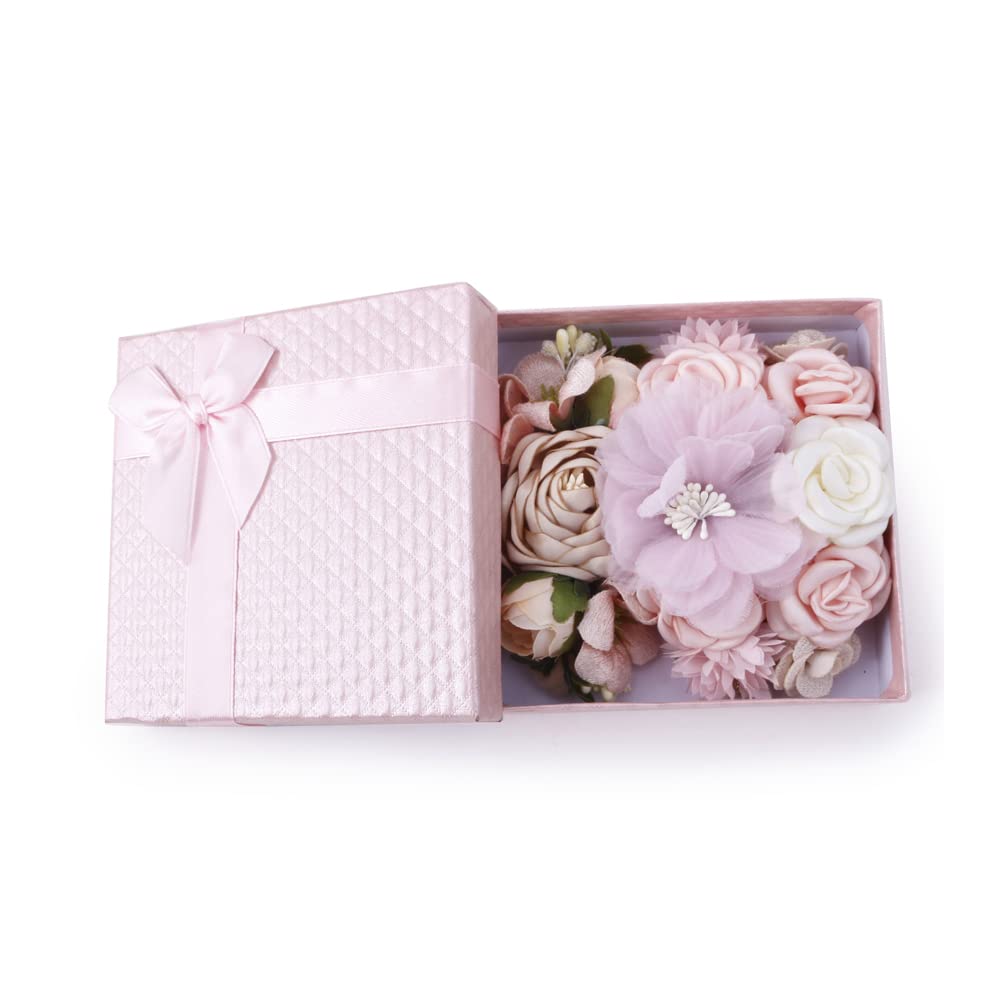 Diadema floral de nailon con corona de flores, 3 piezas de accesorios para el cabello, regalo para niñas, tamaño elástico, 3 piezas/juego