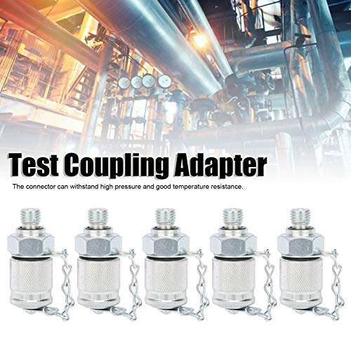 Image of 5Pcs Hydraulic Pressure Testing Adapter, Thread Test Coupling Connectors Pressure Measuring, Test Point Testing Coupling Adapter for Hydraulic System (M10*1.25)