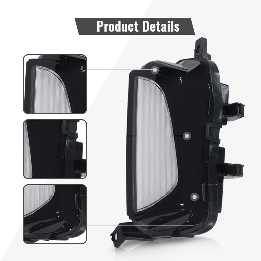 Left Driver Side Daytime Running Lights Lamps DRL fog light lamp Fit for 2019 2020 2021 2022 2023 2024 Volkswagen VW Jetta, 17A941653B