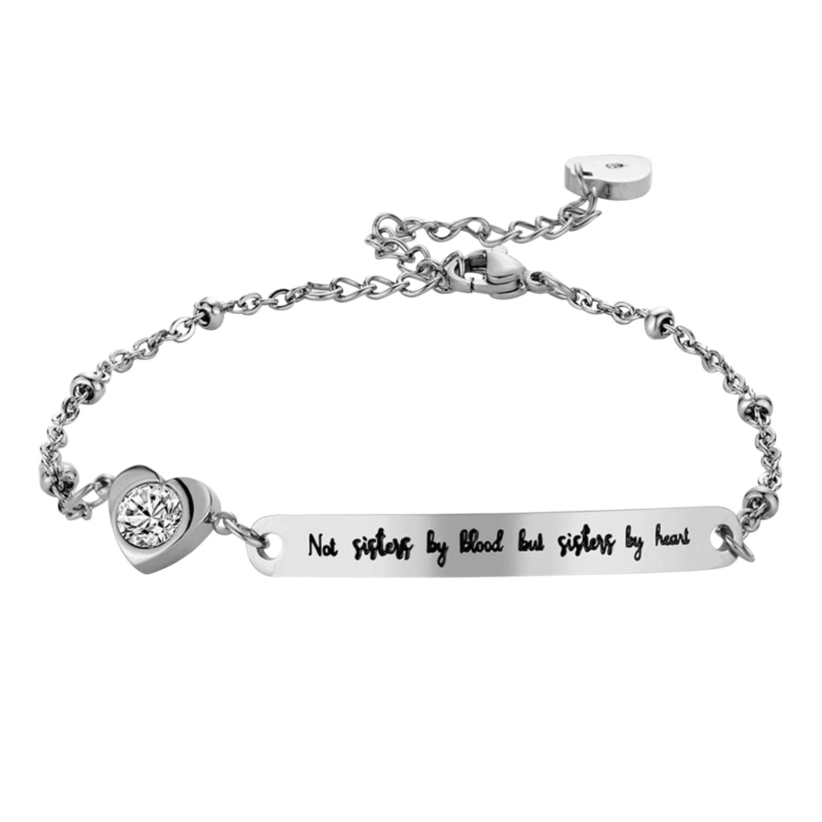 GenericWomen Bracelets Not Sisters By Blood But Sisters By Heart Bracelets  Jewelry Best Friends Bracelet Bangle Friend Jewelry Friendship Gift