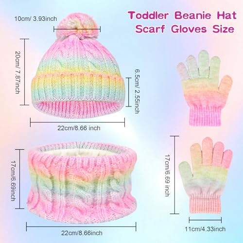Conjunto de gorro bufanda y guantes para niños pequeños de 3 a 10 años 6