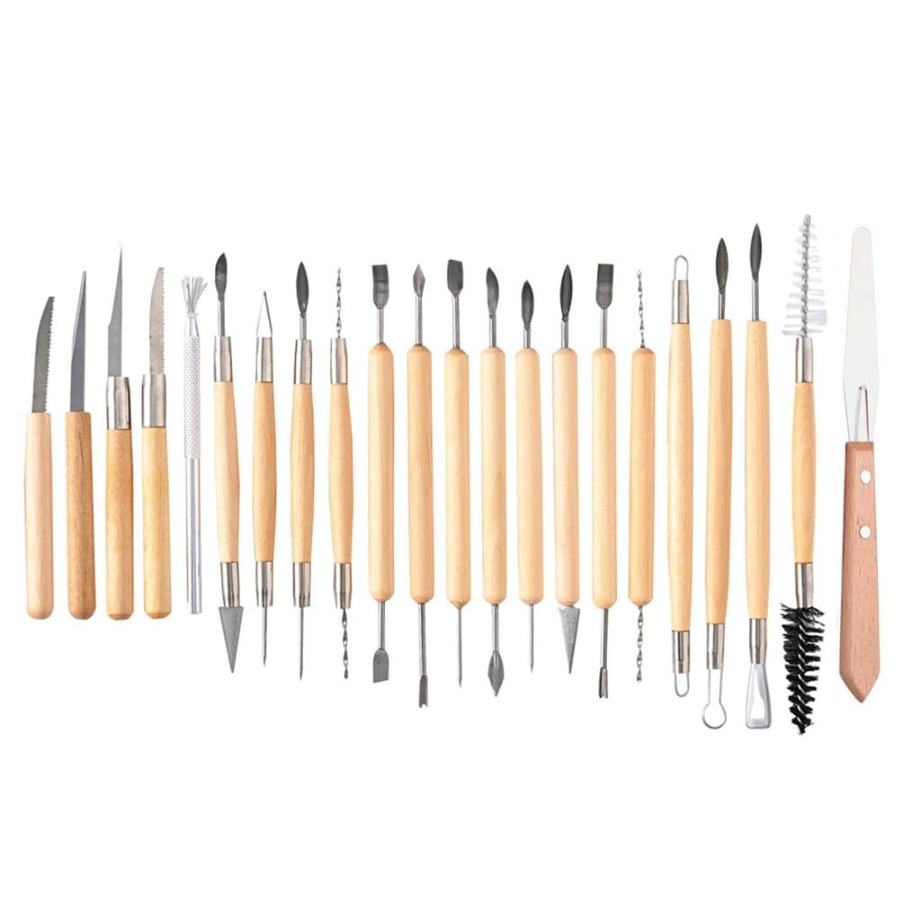 Outils de poterie, 30 Ensembles de stylos à Empreinte, Sculpture sur Argile, Bois, poterie, Outils en Argile, Fournitures d'art