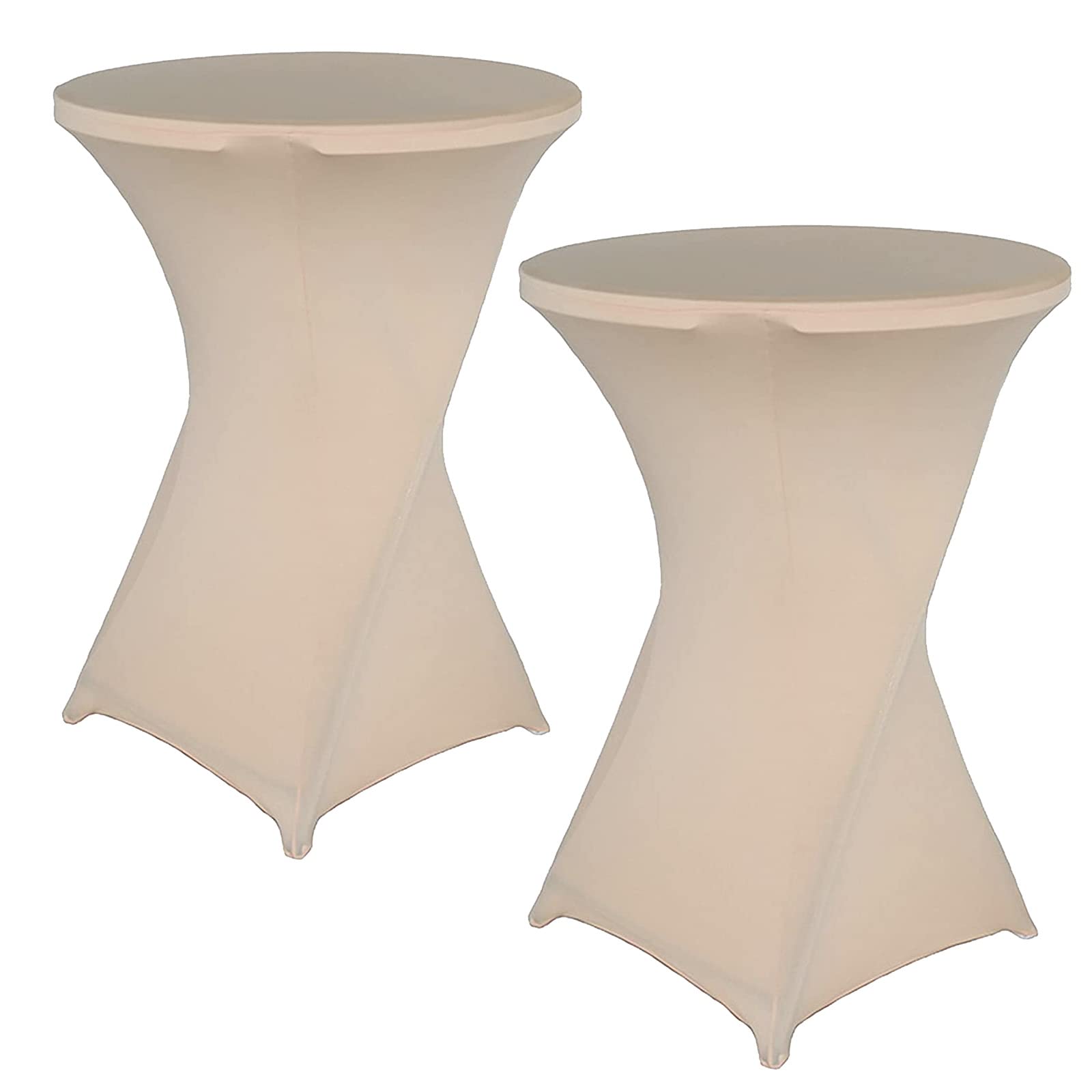 Fundas elásticas de elastano para mesa de cóctel, 80 x 110 cm, paquete de 2 unidades para mesas altas, bares, eventos, bodas, restaurantes, catering, fiestas, reuniones, elegantes y duraderos