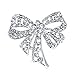 Produktbild gotyou Diamant Brosche Strass Bogen Boutonniere,Vintage Bowknot Brosche für Frauen,Broschen Stirnband dekoriert,Damen Kleidung Modeschmuck,Persönlichkeitsschmuck Mantel-Zubehör
