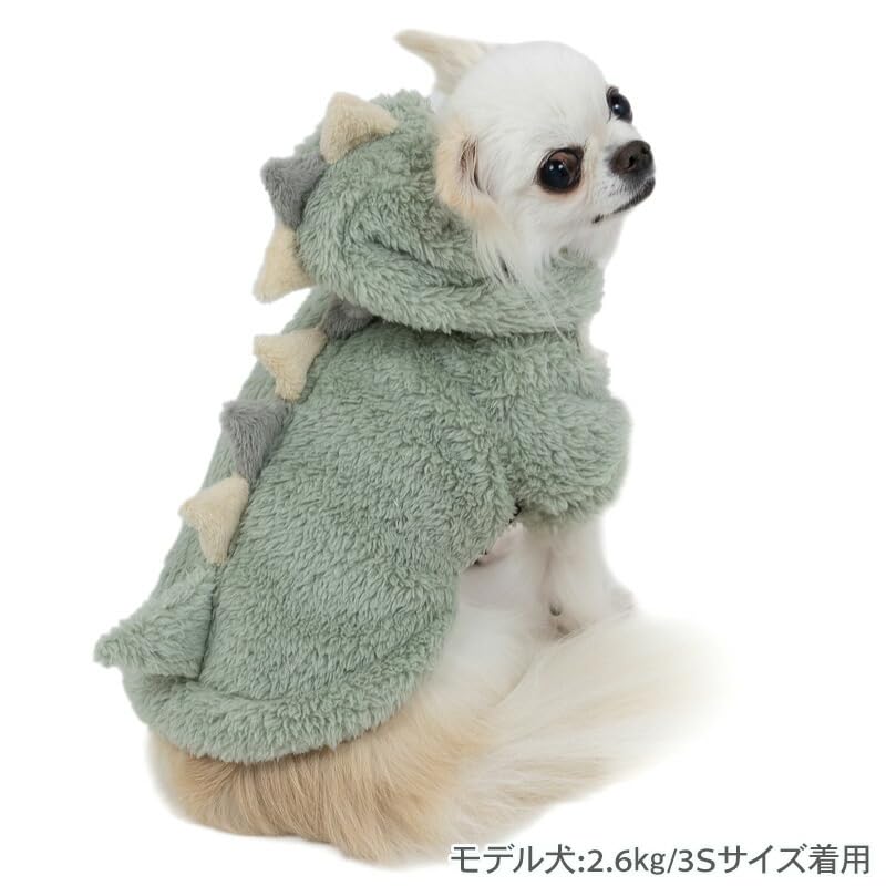 Amazon | ペットパラダイス 犬 服 パーカー トップス 恐竜 もこもこ