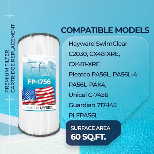 FILTPOOL C2030 Pool Filter Cartridges 4-Pack – NSF/ANSI 50, 4 oz Media, Replacement for Hayward SwimClear C2030, CX481XRE, PA56L, Unicel C-7456, Guardian 717-145, PLPA56L – 240 sq.ft | FP-1756 by FILTPOOL - Image 2