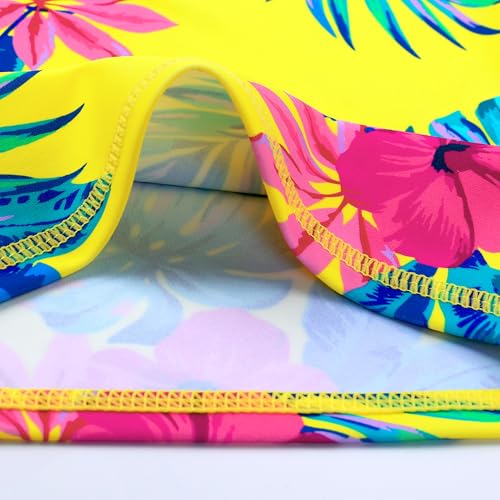 Image of XFGIRLS Girls 2-Piece Swimsuit Long Sleeve Rash Guard Set Toddler 6M-8Y | UPF 50+ blocks 98% UV, Quick-dry, Easy on /off, Bright colors stand out, Machine wash, Breathable, Beach, swim, water park