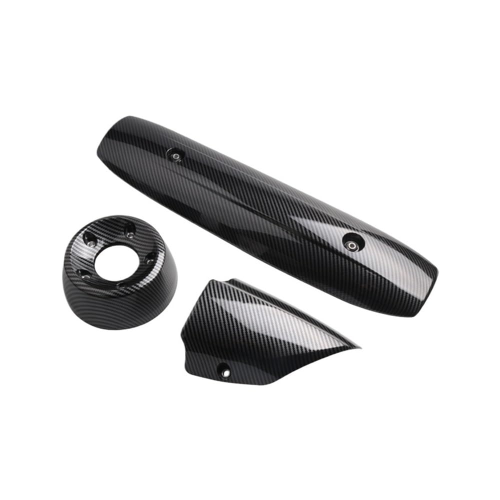 Protector Tubo Escape para TMAX500 TMAX 500 2008-2011 Cubierta De Silenciador De Motocicleta Fibra De Carbono Tubo De Escape Protector De Calor Cubierta Protectora De Escape