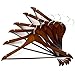 Clutter Mate - Set of 20 - Premium Finished Walnut Wooden Coat Hangers with Notches, Non-Slip Pants Bar, Swivel Hook, Wood-Grain Dress Wooden Clothes Hangers for Coats and Pant, Wood Suit Hanger Pack