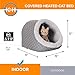 K&H Pet Products Heated Cat Bed - Thermo-Pet Cave for Large Cats, Indoor Heated Pet Bed for Dogs & Cats, Covered Cave Pet Tent, Collapsible, Machine Washable, Safety Listed - 17 X 15 X 13in Gray