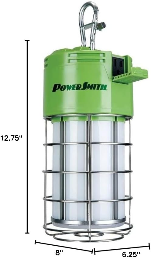 Miniatura 7 de POWERSMITH PTLH59-100 12,000 lúmenes 100 vatios alta Bahía sitio de trabajo temporal LED 360 grados 10 pies Cable de alimentación comercial colgante