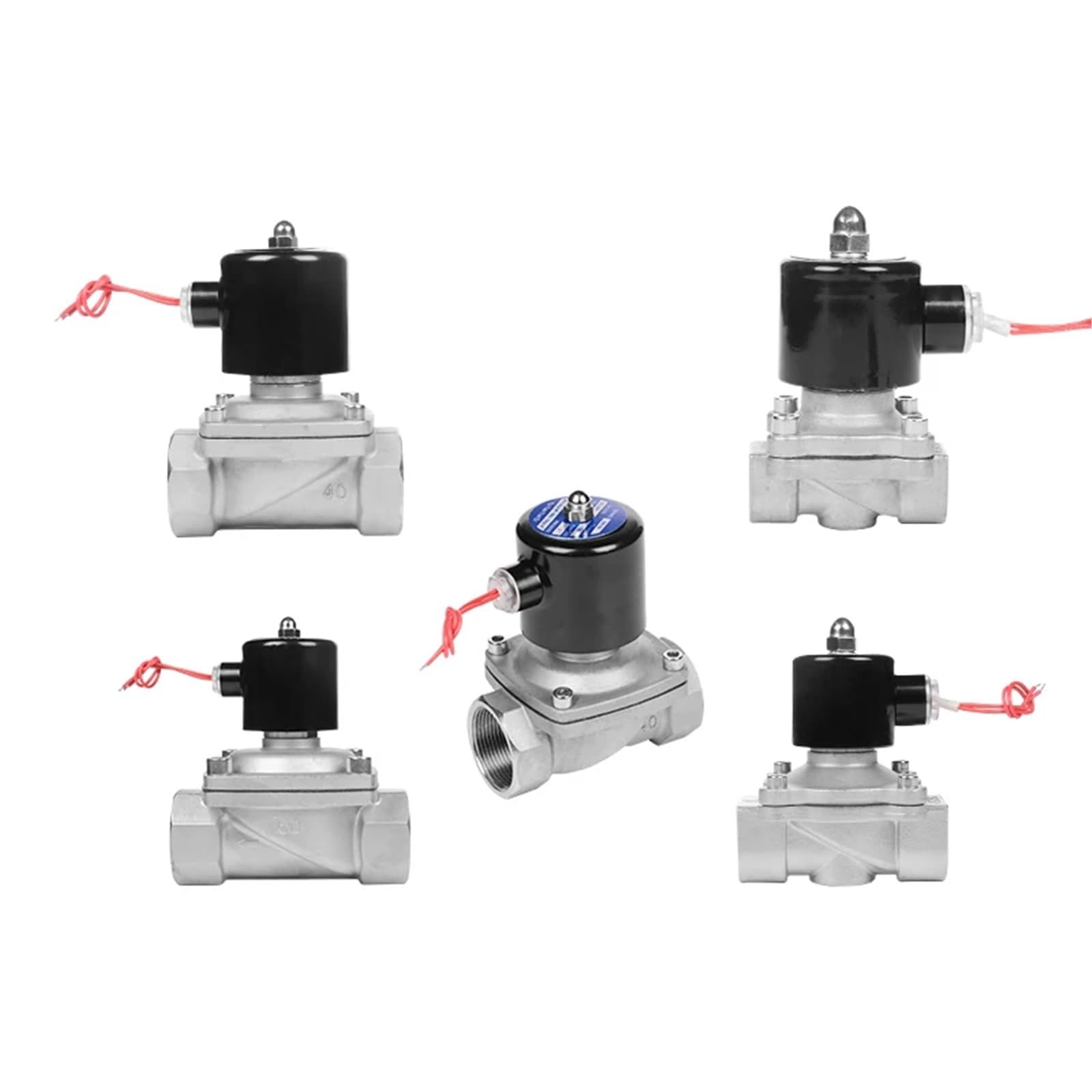 Elektryczne zawory elektromagnetyczne DN15, DN20, DN25, DN50, normalnie zamknięte, 2-drożne, ze stali nierdzewnej, 1/2", 3/4", 1", 2" (1", EPDM-Seal, 240VAC)