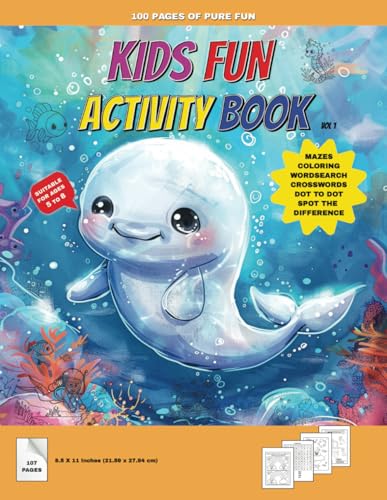 KIDS FUN ACTIVITY BOOK: Kids activity book for ages 5,6,7,8, challenging activities to enhance fine motor skills. Including Coloring, Mazes, ... Difference and more ! (100 pages of pure fun) image 2