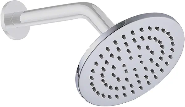 6 Inch Metal Rain Shower Head,High Pressure in Wall Rainfall Round Shower, Polished Nickel,Thread NPT