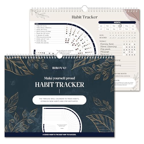 Habit Tracker Calendar (Undated 12 Months) - Daily Habit Tracker ...