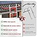 Aukivon Adjustable Ladder Stabilizer with Tool Tray & Anti-Slip Rubber Feet, Extension Ladder Stabilizer for Roof Safety Protection, Heavy Duty Ladder Roof Hook with Wing Span/Wall Extension, Red