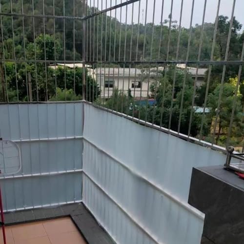 tow000ack Hojas de Polipropileno Paneles de Plástico Translúcido,Pantalla para Balcón Techo Protección de Privacidad,Impermeable,Resistente al Viento,con Ataduras de Cables,Personalizable (0.5 * 1m)