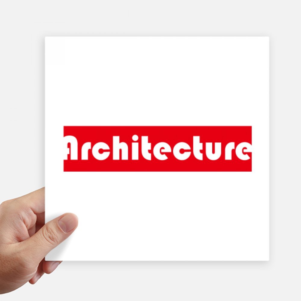 Autocollants architecture rouge square DIYthinker pour deco de mur et pc
