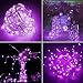 Twinkle Star 2 Pack Halloween Fairy Lights Battery Operated, Total 66 ft 200 Led String Lights Remote Control Timer Twinkle String Lights 8 Modes Firefly Lights for Garden Party Indoor Decor, Purple